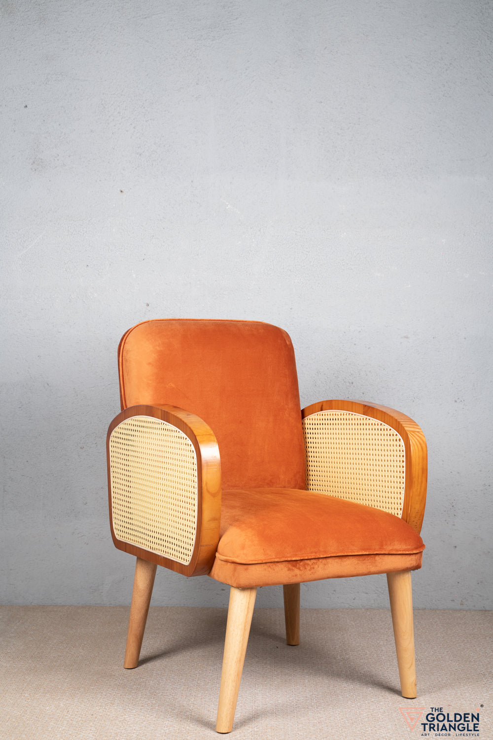 Baxter Rattan Chair - Orange