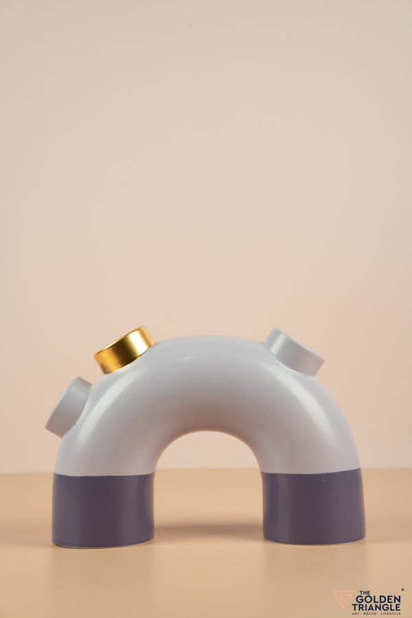 Short Pipe Vase - Lavender