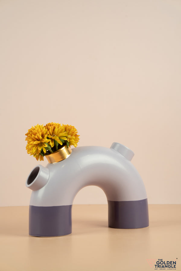 Short Pipe Vase - Lavender