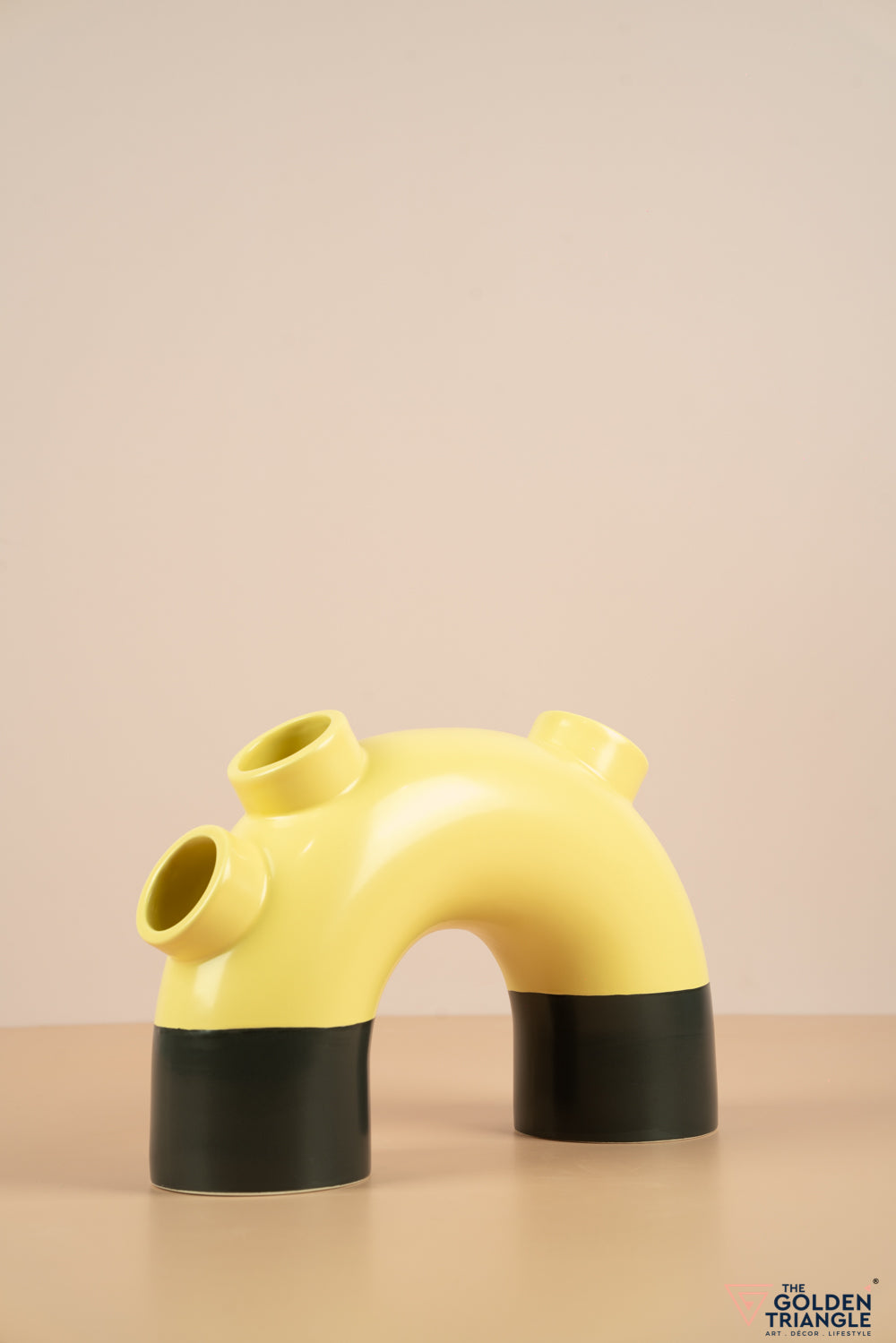 Short Pipe Vase - Yellow