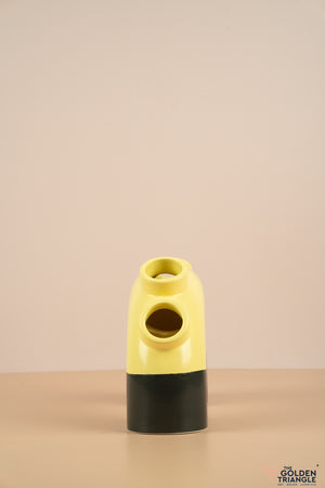 Short Pipe Vase - Yellow