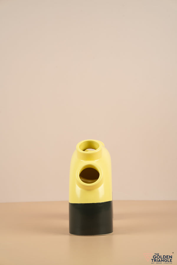 Short Pipe Vase - Yellow