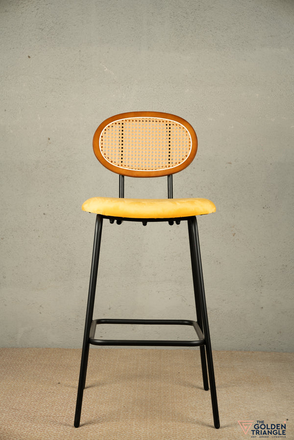 Nirvana Rattan Bar Stool - Yellow
