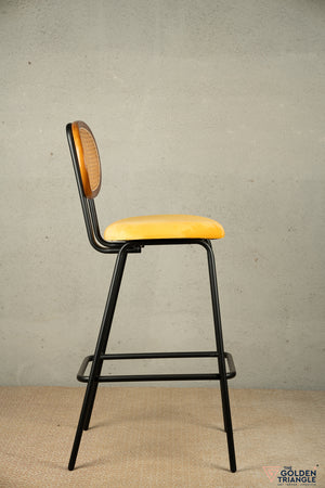 Nirvana Rattan Bar Stool - Yellow