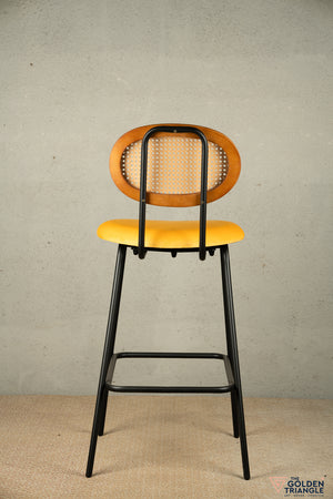 Nirvana Rattan Bar Stool - Yellow