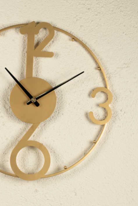 Gold Metal Wall Clock