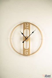 Gold Metal Wall Clock - 24"