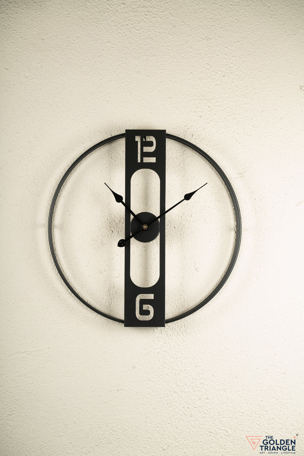 Black Metal Wall Clock -24"