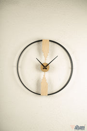 Black & Gold Metal Modern Wall Clock