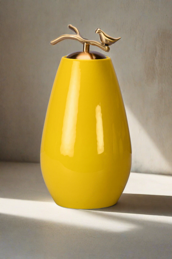 Cyra Yellow Ceramic Vase