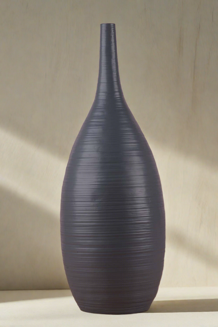Fabius Grey Fiber Vase