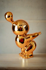 Chub - Chubby Man Posing Metallic Figurine - Gold