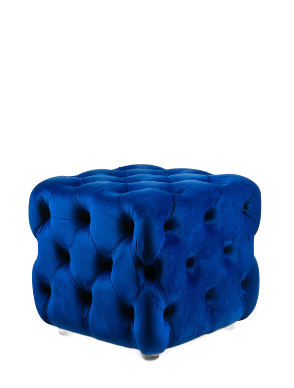Destan Chesterfield Ottoman - Azure  Blue