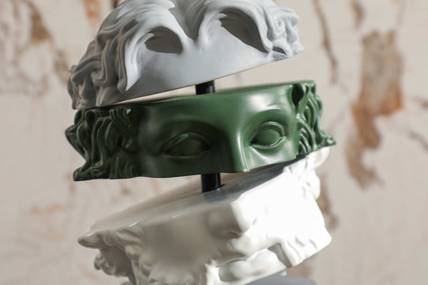 Elysian Roman Face Sculpture - Green