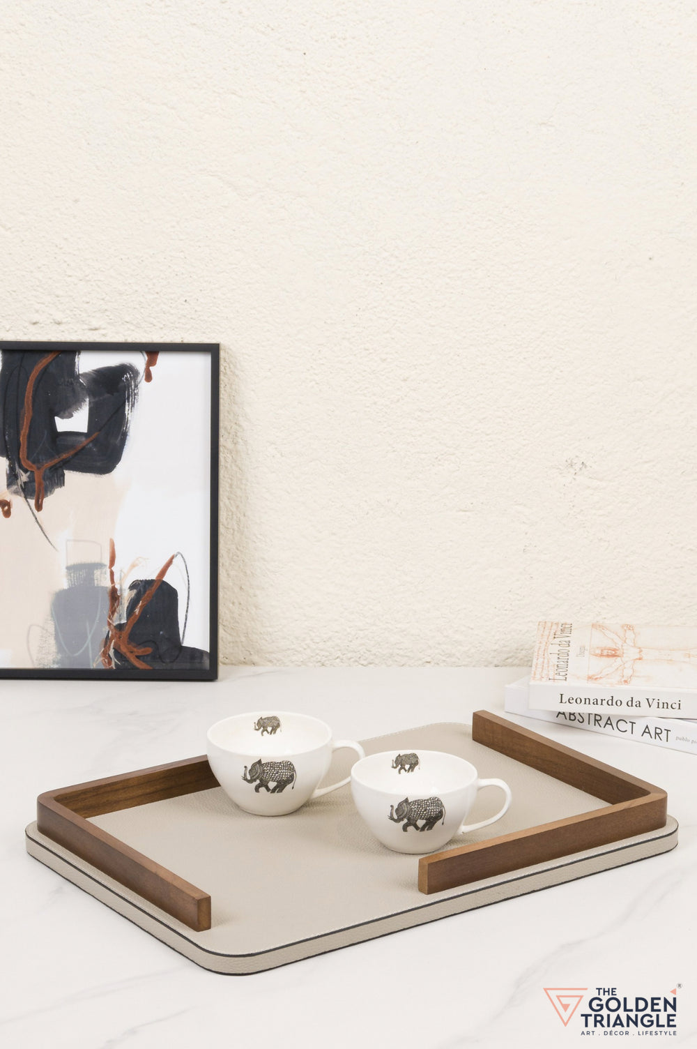 Eterna Faux Leather Tray - Gray
