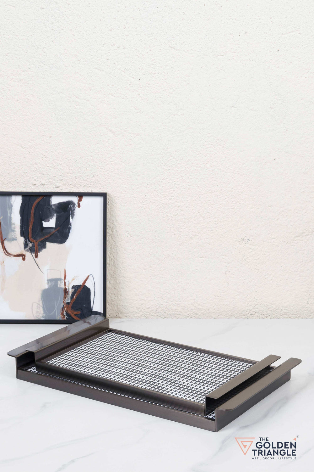 Orielle Metal & Woven Fabric Utility Tray