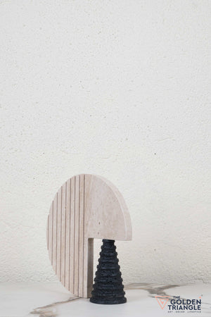 Stilo Travertine Decor Sculpture - Beige