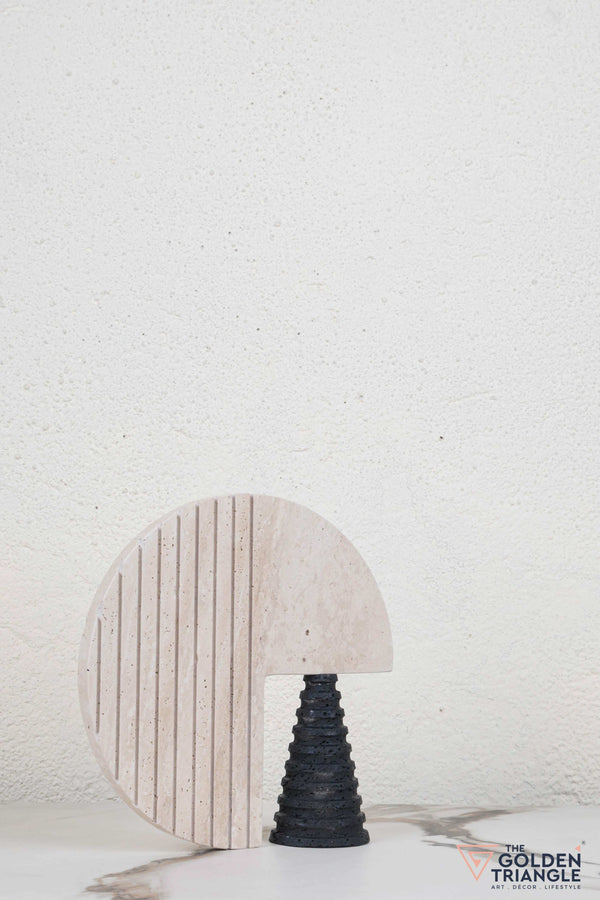 Stilo Travertine Decor Sculpture - Beige