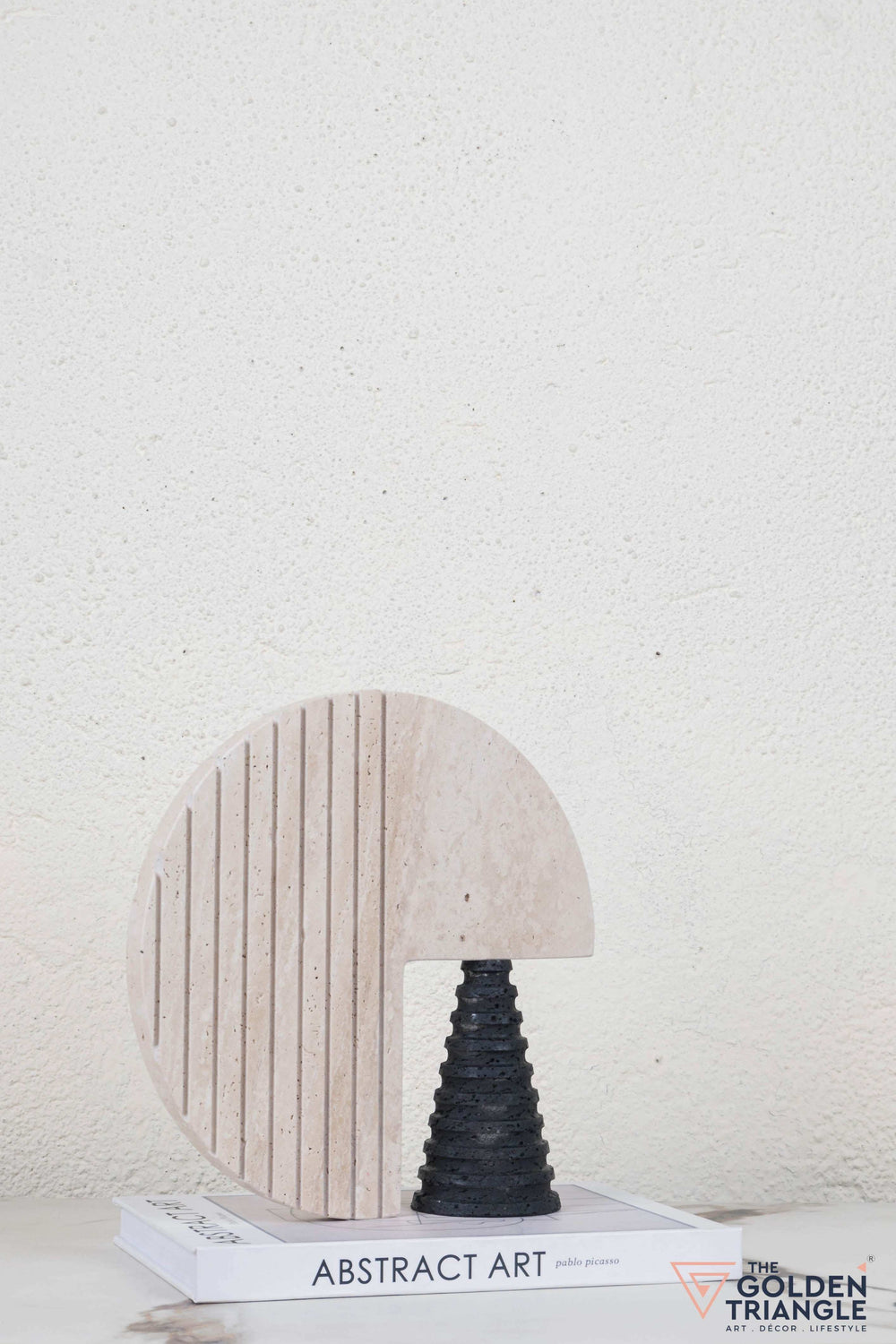 Stilo Travertine Decor Sculpture - Beige