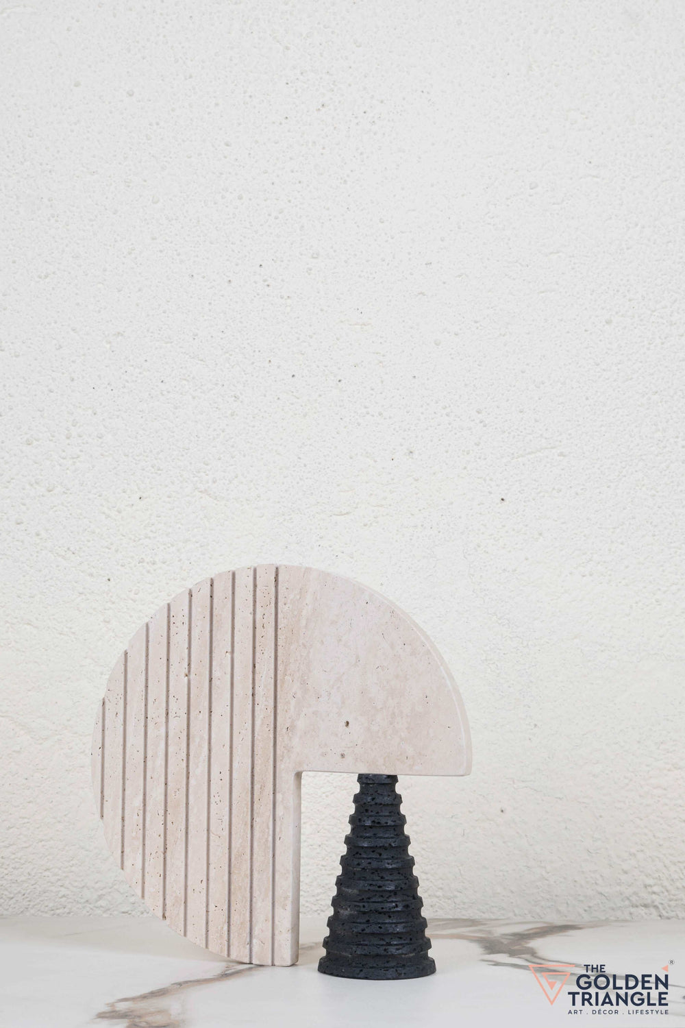 Stilo Travertine Decor Sculpture - Beige