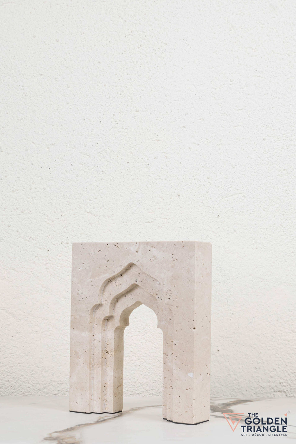 Zenith Travertine Decor Sculpture