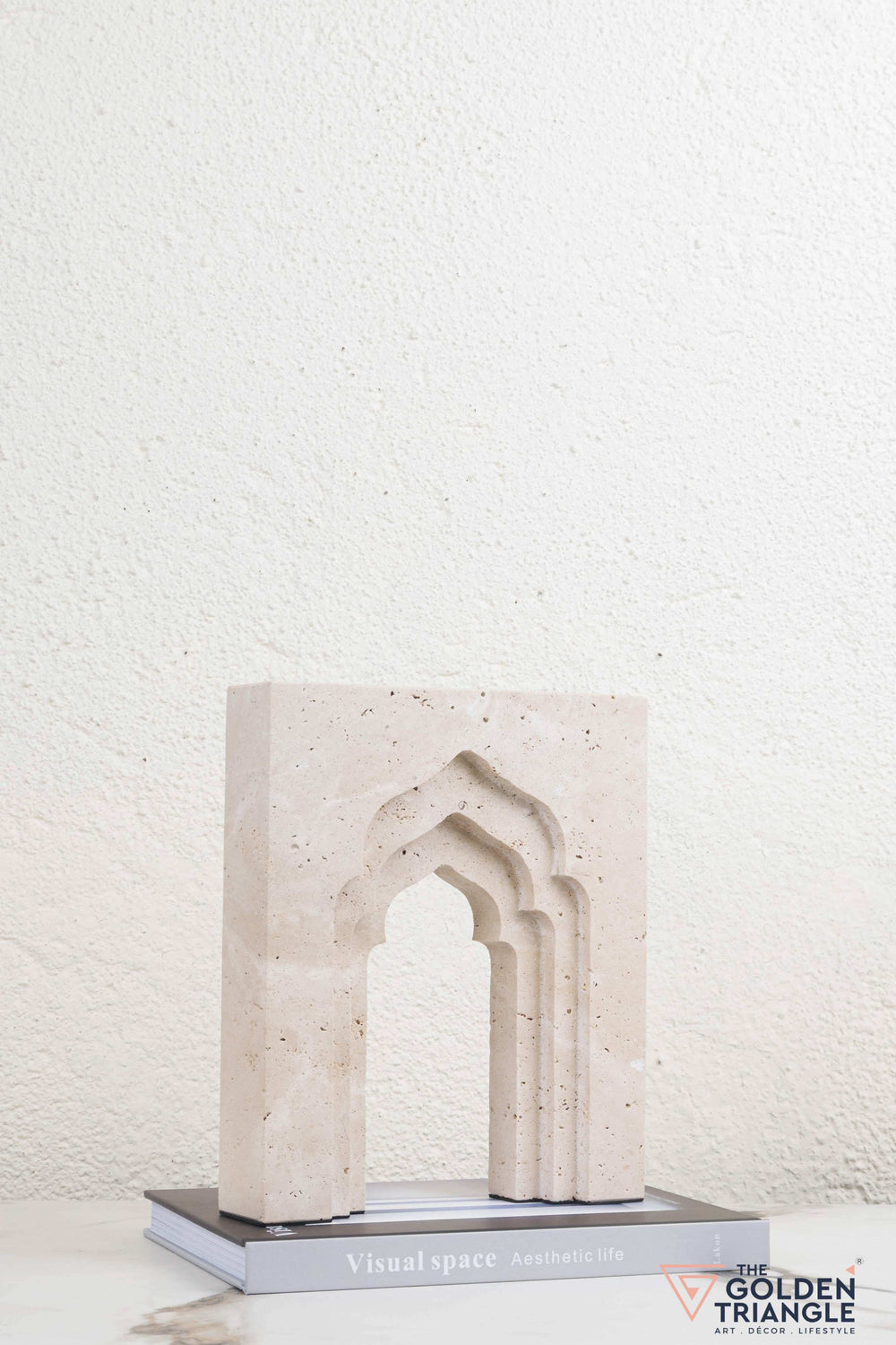 Zenith Travertine Decor Sculpture