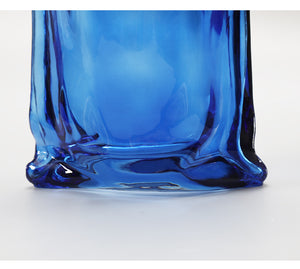 Edge Glass Vase - Royal Blue