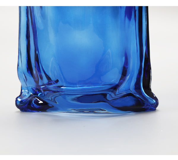 Edge Glass Vase - Royal Blue