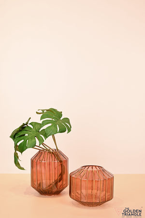 Vinette Glass Vase - Pink