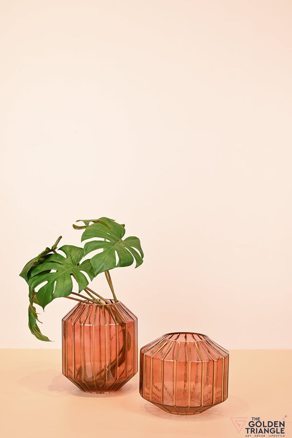 Vinette Glass Vase - Pink