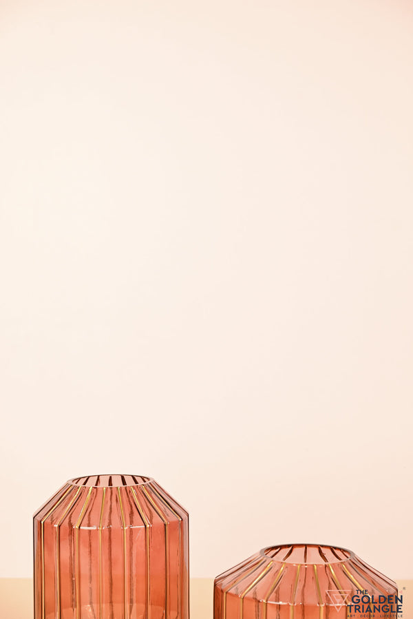 Vinette Glass Vase - Pink