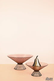 Elara Glass Fruit Bowl - Pink