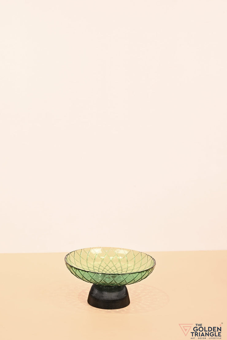 Lumina Glass Fruit Bowl - Green