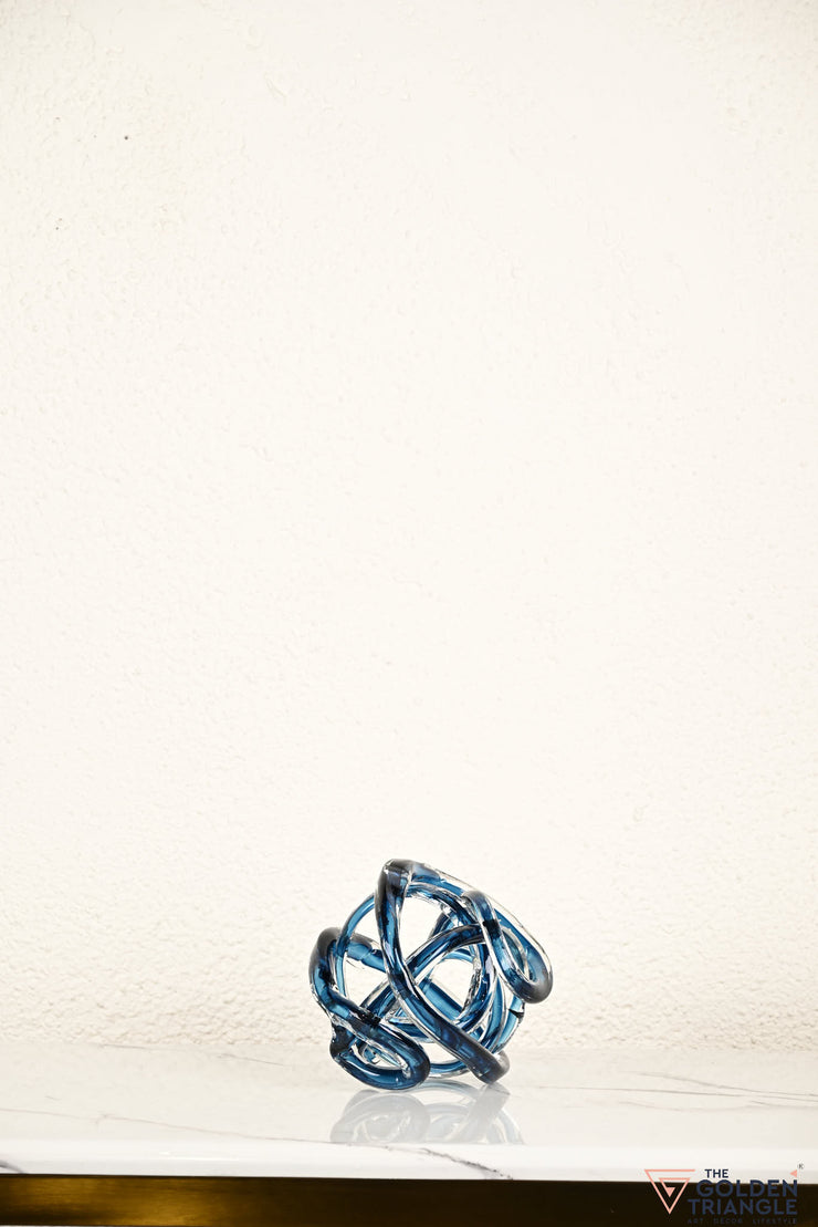 Vortex Glass Knot - Blue
