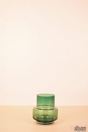 Helixia Glass Vase - Emerald Green