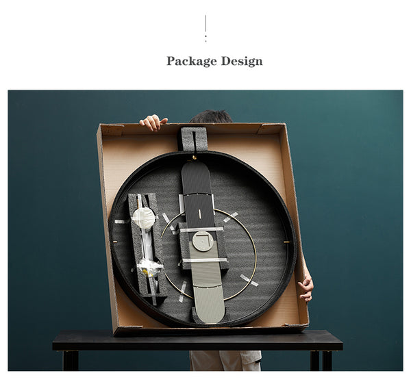 Celest Wall Clock - Black & Gray