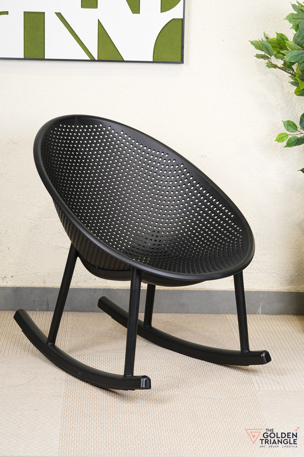 Novella Rocking Outdoor Chair - Black