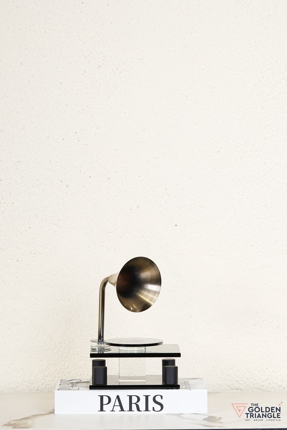 George Crystal Record Player Showpiece - Smoke