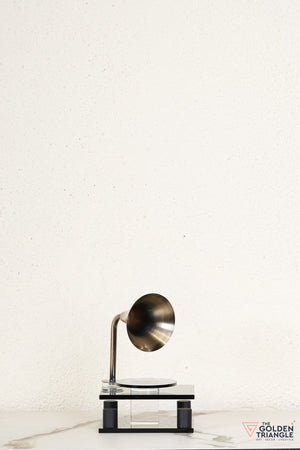 George Crystal Record Player Showpiece - Smoke