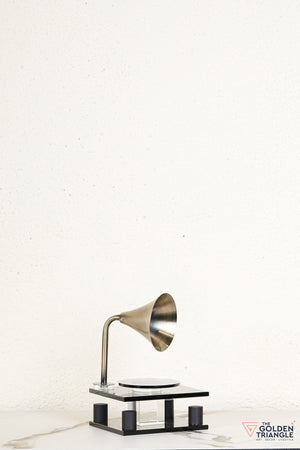 George Crystal Record Player Showpiece - Smoke