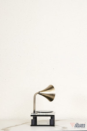 George Crystal Record Player Showpiece - Smoke