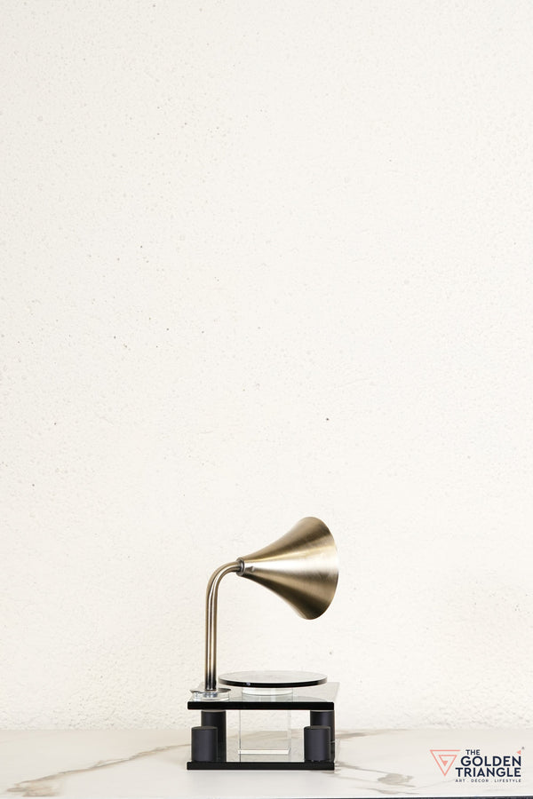 George Crystal Record Player Showpiece - Smoke