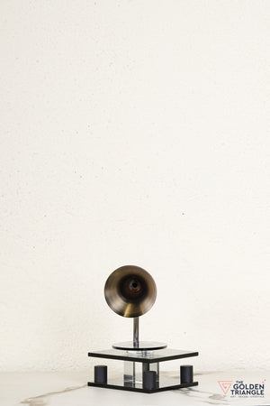 George Crystal Record Player Showpiece - Smoke