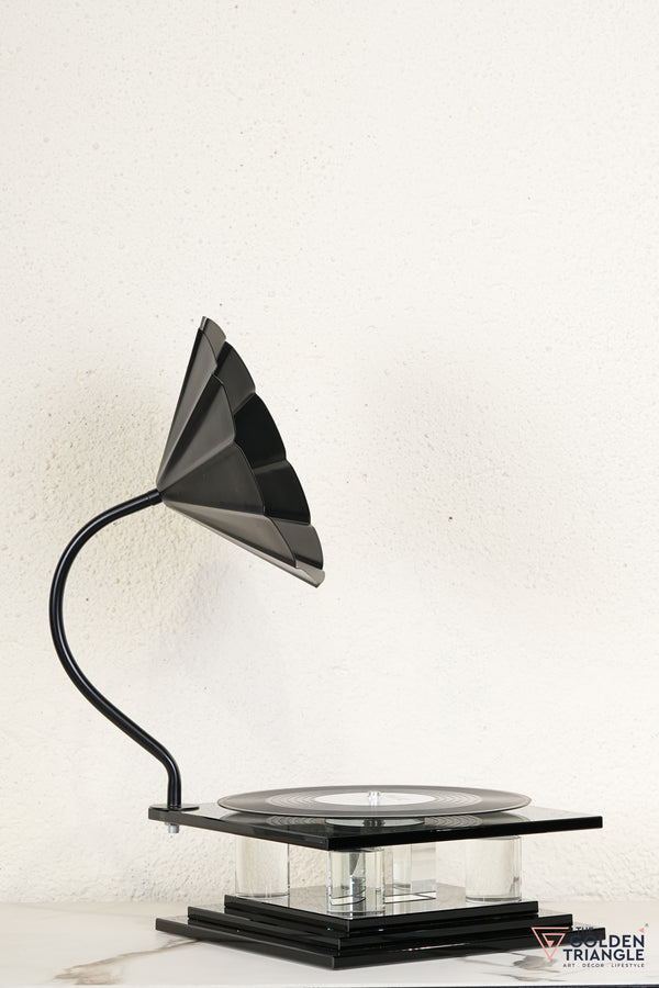 Norman Crystal Record Player Showpiece
