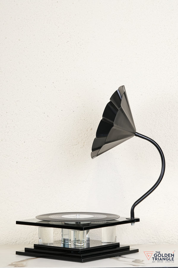 Norman Crystal Record Player Showpiece