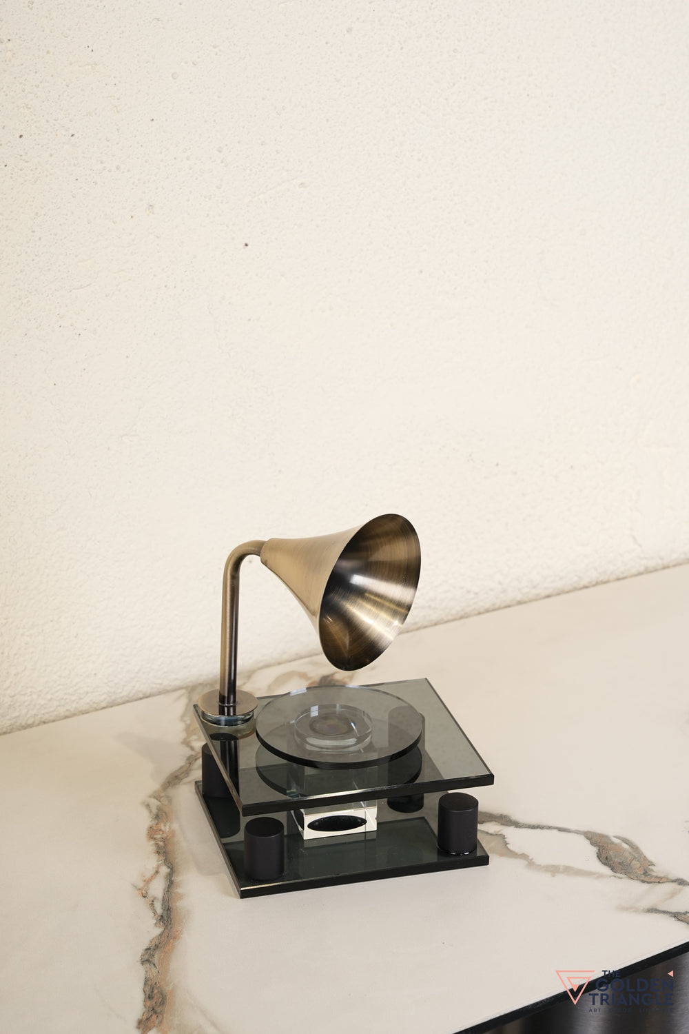 George Crystal Record Player Showpiece - Smoke