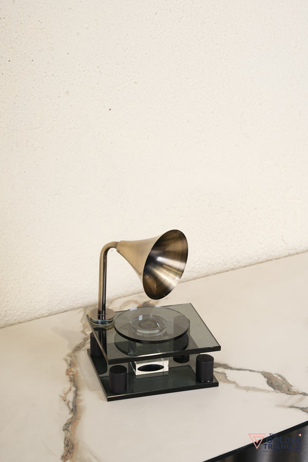 George Crystal Record Player Showpiece - Smoke