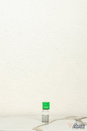 Ling Crystal Candle Stand - Green & Smoke