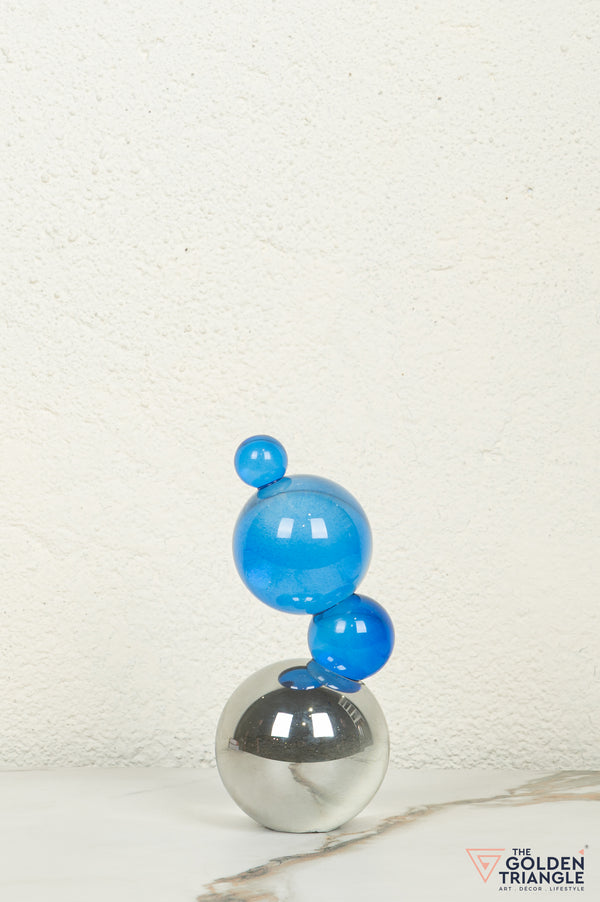 Bijou Crystal Sphere Tabletop Artefact - Blue & Smoke