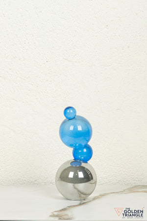 Bijou Crystal Sphere Tabletop Artefact - Blue & Smoke